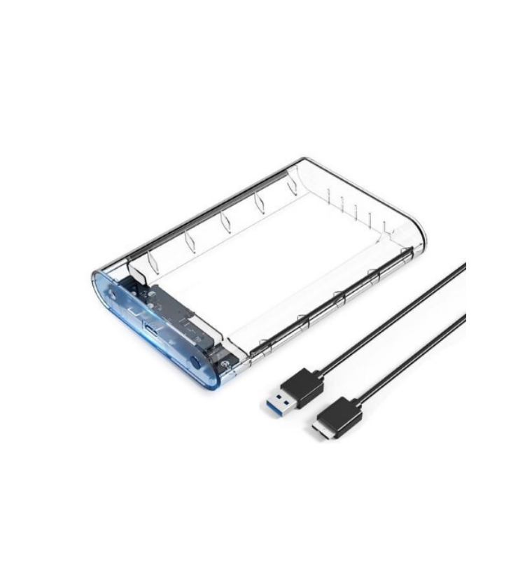 TRANSPARENT HARD DISK ENCLOSURE USB 3.0 PORTABLE