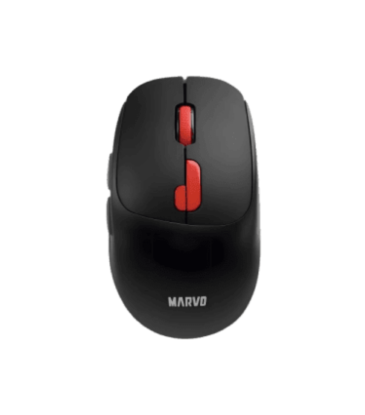 MARVO M809W BLACK WIRELESS RECARGABLE MOUSE
