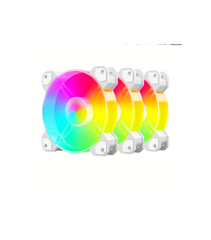 GOLDEN FIELD 3 RGB WHITE FAN KIT WITH REMOTE CONTROLLER