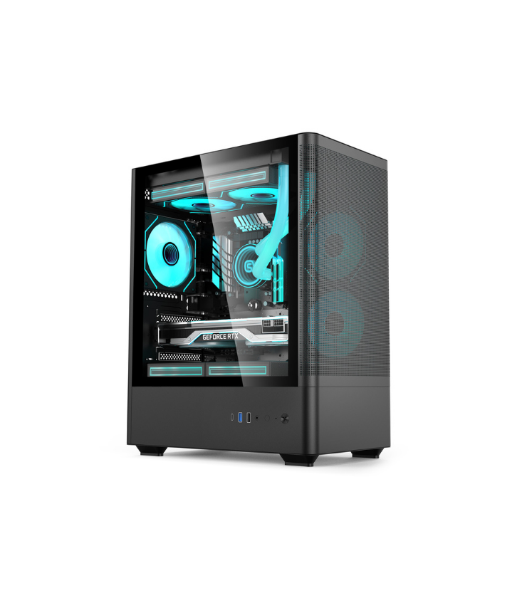 SOEYI U621 CURVE BLACK GAMING CASING